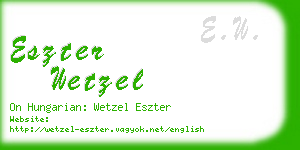 eszter wetzel business card